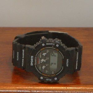 Black Sports Digital Watch